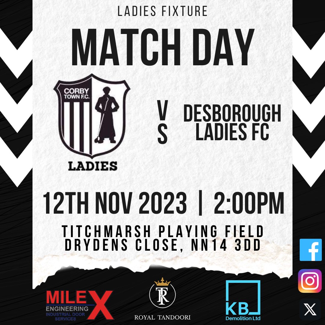 The Steelwomen travel to top of the league Desborough Ladies this afternoon. The Ladies are looking to build from last weeks game and come away with the 3 points! C’monnnn the Steelwomen 🤍🖤⚽️