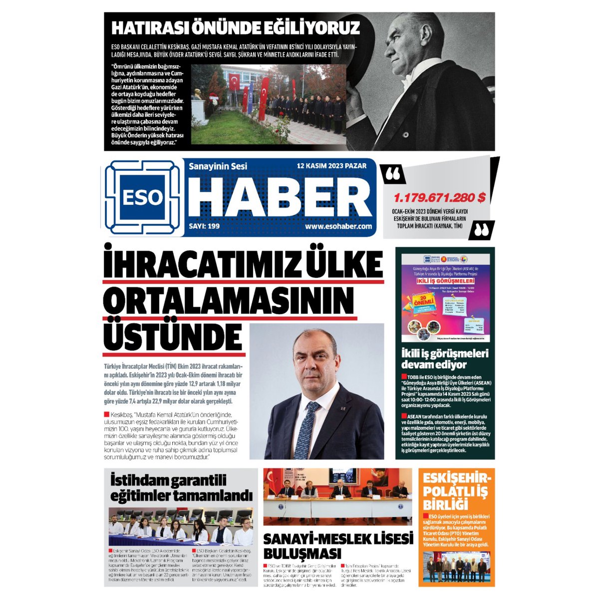 esohaber's tweet photo. 📍 ESOHABER DİJİTAL GAZETE -12.11.2023 https://t.co/NY8Jw46CdK