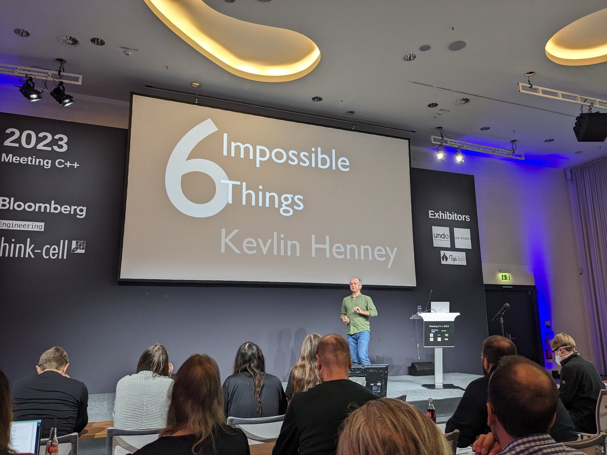 xbonaventurab's tweet image. First day at #meetingcpp starting with the keynote from @KevlinHenney