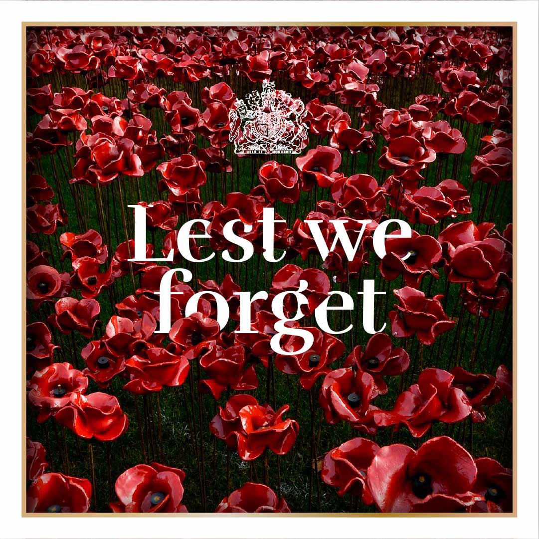 This morning, at 11am, The King will stand alongside 10,000 veterans at The Cenotaph on Whitehall to remember members of the Armed Forces who have died serving their country. 

“The tumult and the shouting dies;
   The Captains and the Kings depart:
Still stands Thine ancient