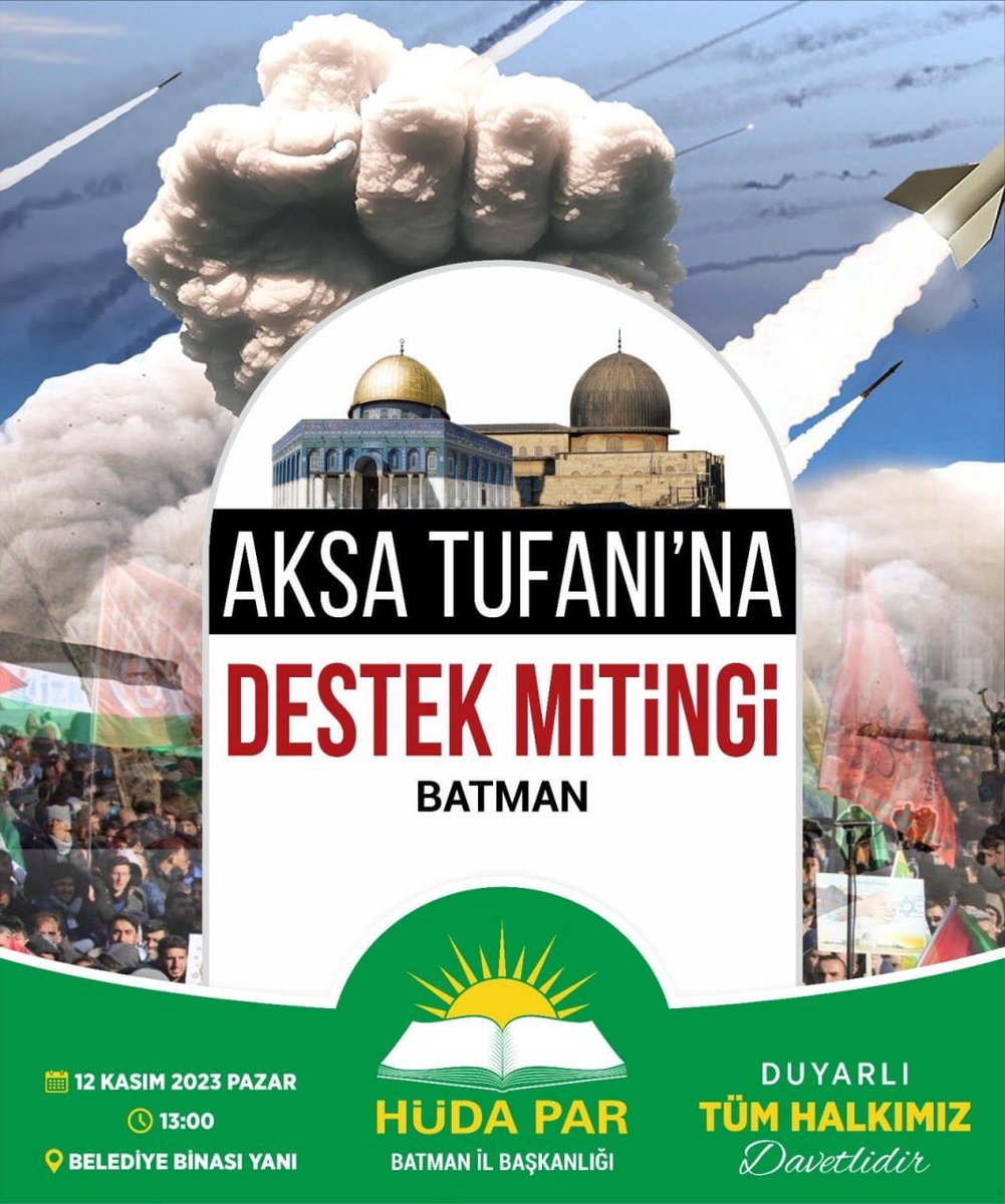 Tagımız; #GazzeİçinKıyamdayız 

Haydi müslümanlar, haydi duyarlı insanlar! Sizlerde Gazze'de gerçekleştirilen siyonist soykırıma karşı sosyal medya hesaplarınızdan yapacağınız paylaşımlarla sesinizi yükselterek safınızı belli edin. Gün Gazze'ye destek verme günüdür.
