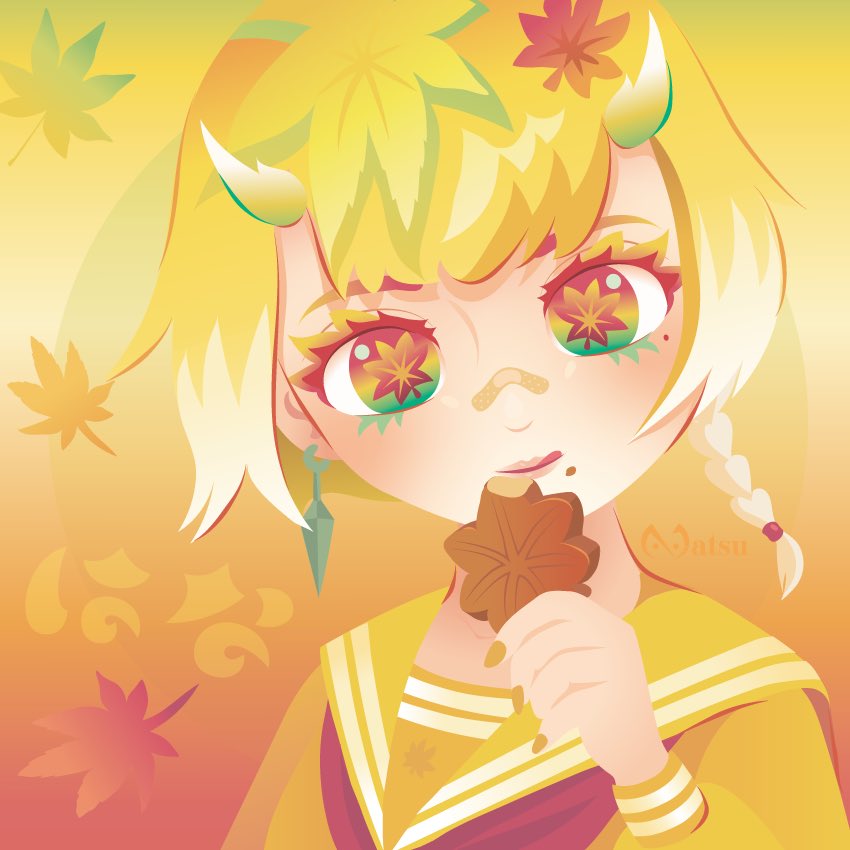 オークション終了まで1日を切りました✨
そしてbid特典も完成しましたー🙌

秋🍂なHANAちゃん
withもみじ饅頭です🍁🥰うまうま