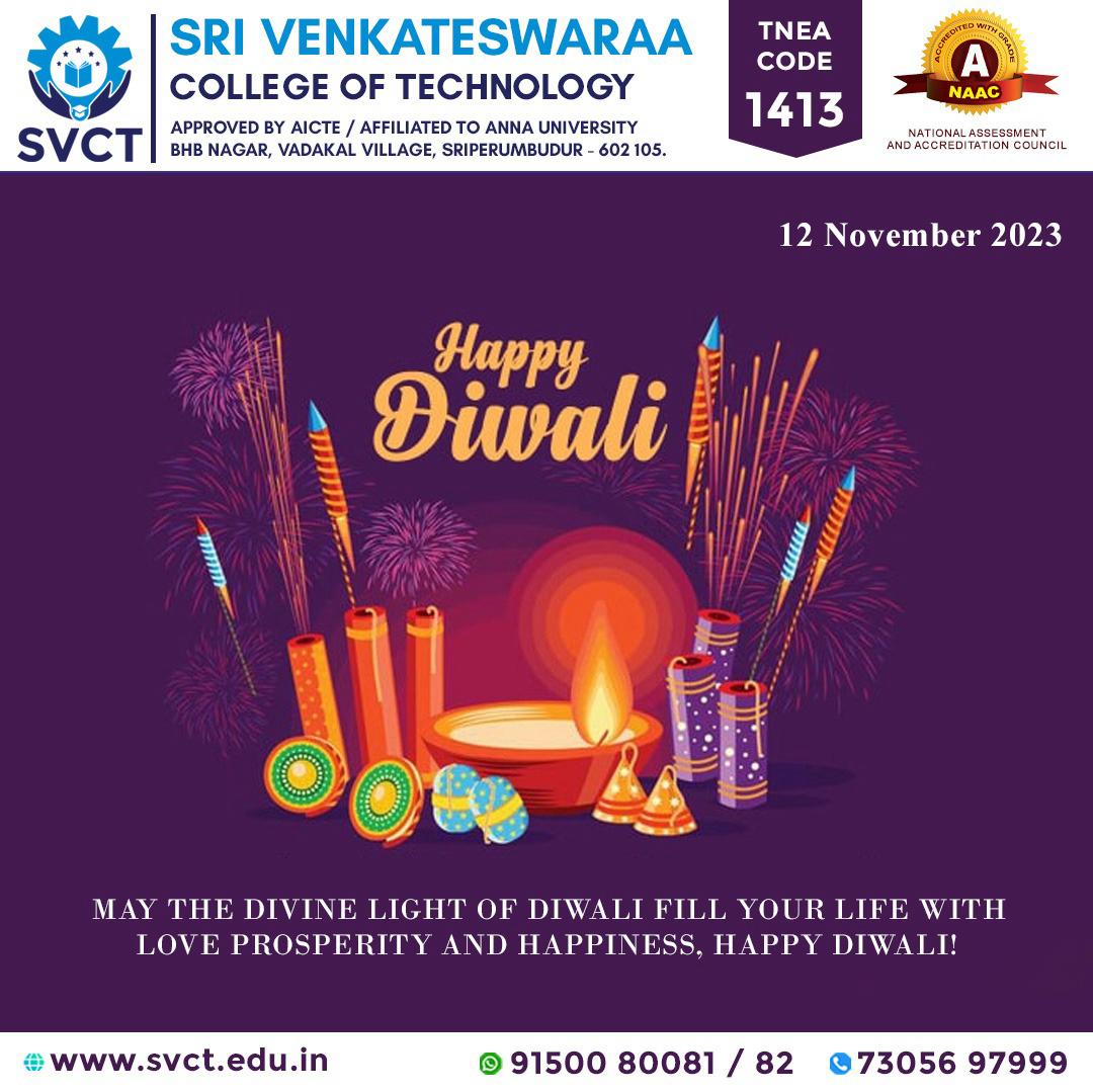MediaSvct's tweet photo. Warm greetings from SVCT! 🎉✨

On this joyous occasion of Diwali, we wish you a festival filled with happiness, prosperity, and light. May the glow of diyas illuminate your path towards success and bring abundant blessings to your life.

Happy Diwali! 🪔✨ https://t.co/N8qUQKSrci