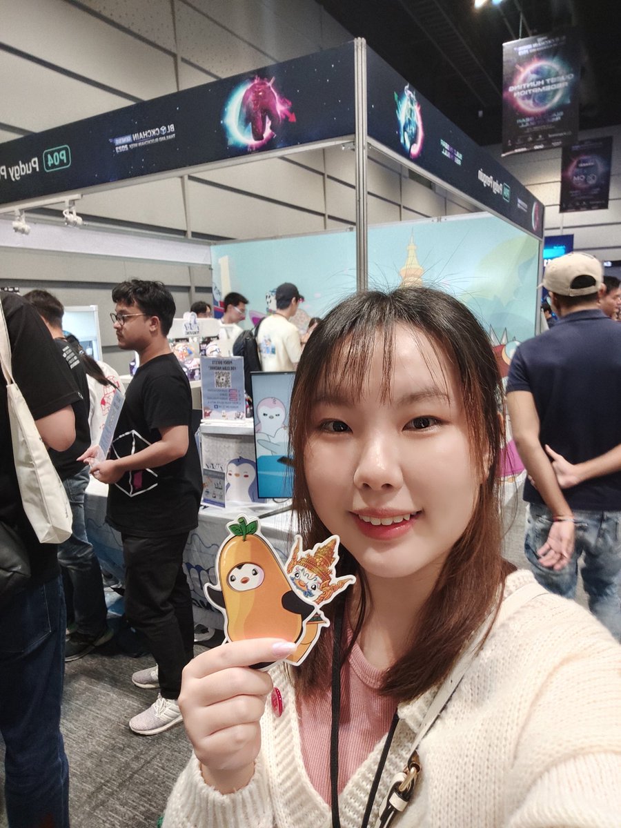 I attend <a href="/pudgypenguins/">Pudgy Penguins</a> booth at @BGTHOfficial 2023. It's super fun!!!! <a href="/PudgyAsia/">Pudgy Asia🐧</a> <a href="/pudgythailand/">Pudgy Thailand / Thai.pudgy 🐧 🇹🇭</a>