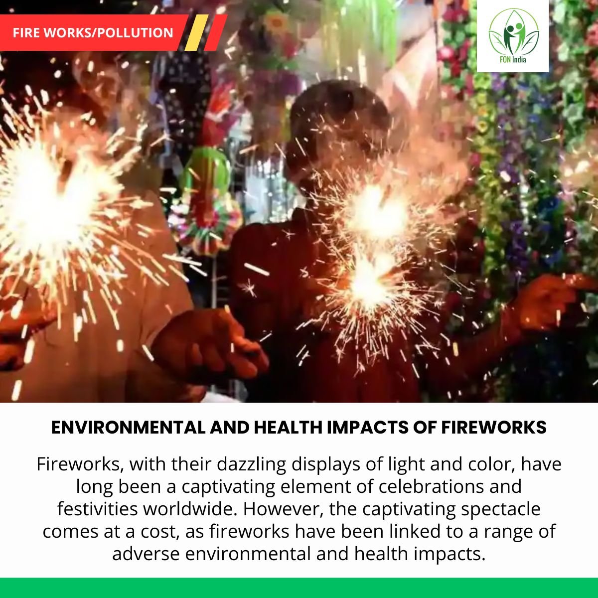 fonindia's tweet photo. Fireworks, with their dazzling displays of light and color, have long been a captivating element of celebrations and festivities worldwide. Fireworks have been linked to a range of adverse environmental and health impacts.
https://t.co/o5XTfXLicI https://t.co/3b1NbkwkOh