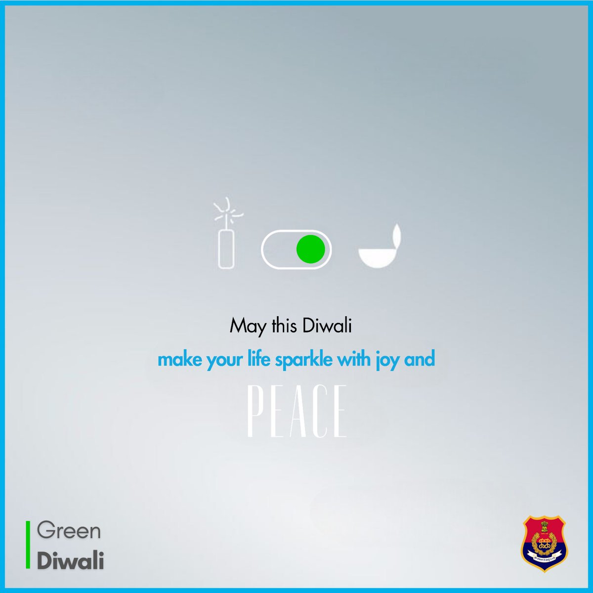 Wishing you a Diwali filled with joy and peace, where every moment sparkles with happiness. Let's celebrate responsibly for a #SafeDiwali and #GreenDiwali!