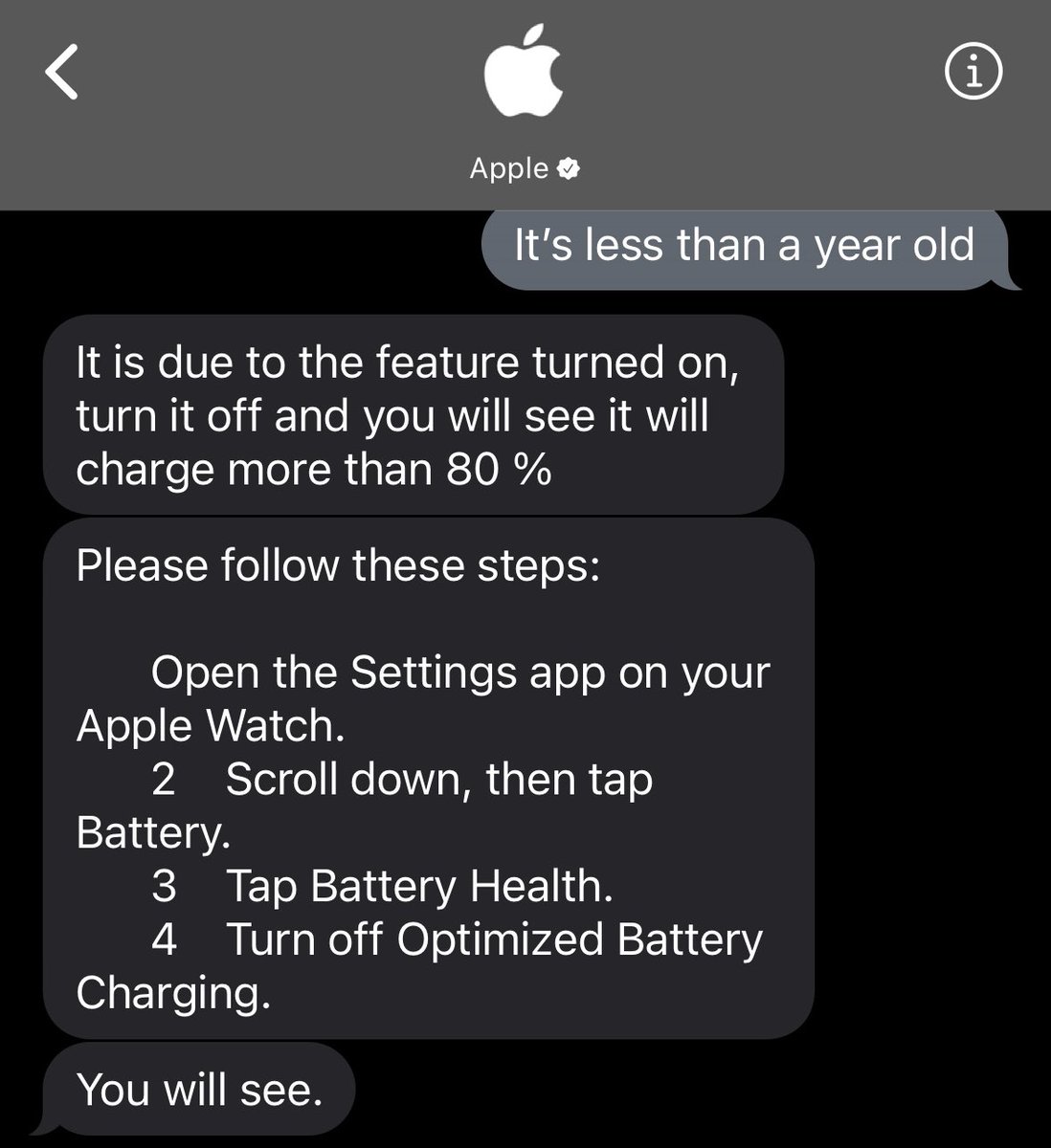 jordsys's tweet photo. @Apple  your customer service is condescending and trash. https://t.co/hNPMj6m6Yt