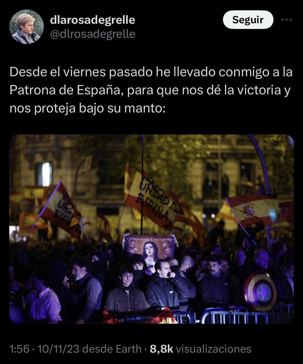AntonioMaestre's tweet photo. El bisnieto de Leon Degrelle, miembro de las SS en la II Guerra Mundial con rango de Standartenführer, es uno de los participantes activos en la movilización frente a Ferraz https://t.co/r5adpLr1uE