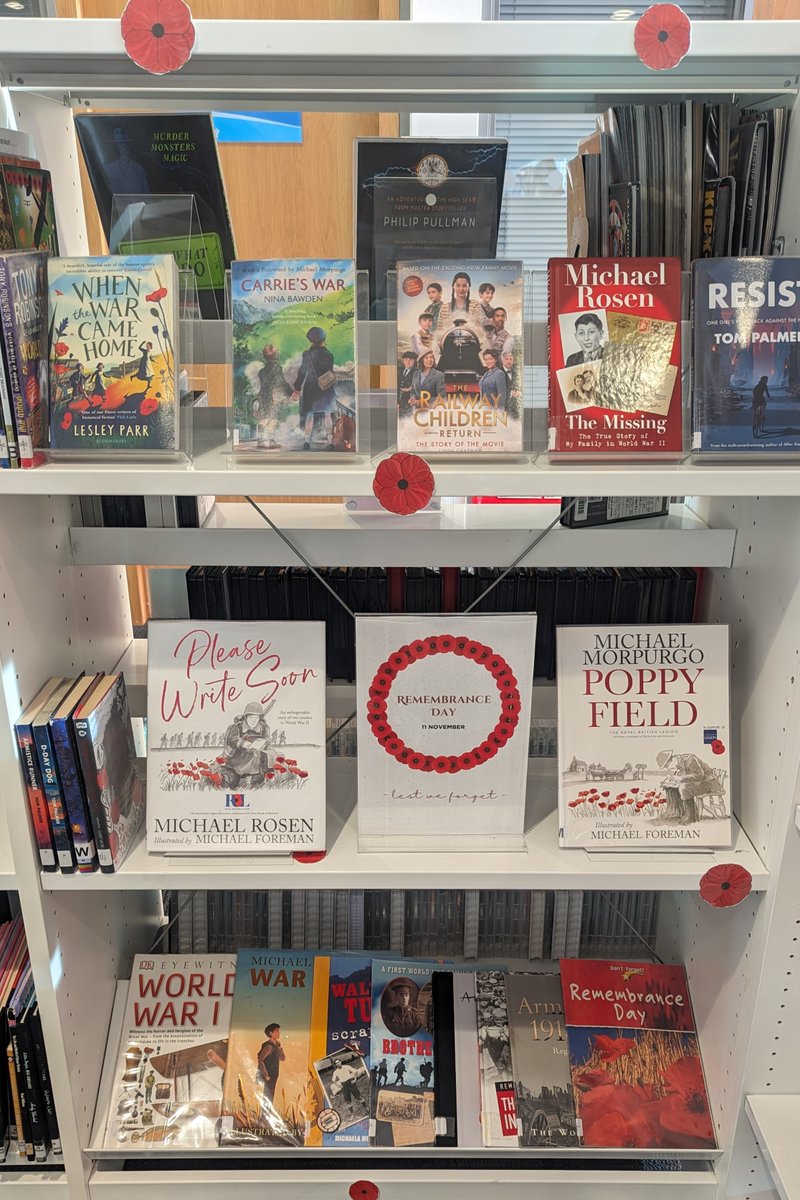 ERCL4's tweet photo. "We are the Dead. Short days ago
We lived, felt dawn, saw sunset glow,
Loved and were loved, and now we lie,
In Flanders fields." John McCrae
#ReadAndRemember displays in #BarrheadFoundry library 📖
#LestWeForget #ArmisticeDay #Remembrance #ERLCT https://t.co/bsGRCuwOoJ