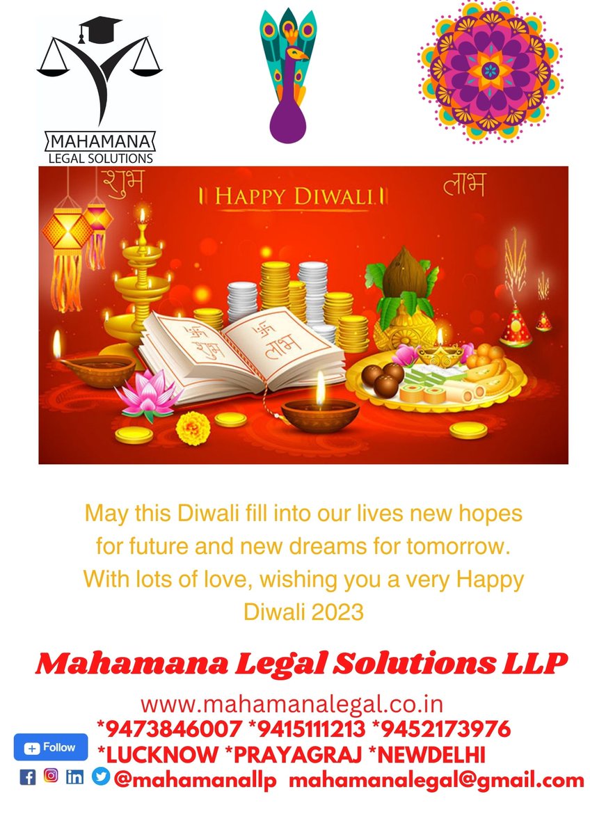 May almighty bless all of us with healthy wealthy and prosperous Diwali 2023.
#Deepawali
#Diwali
#Deepawali2023
#Deepavali
#mahamana4u
#mahamanalegal
#दीपोत्सव
#दिपावली