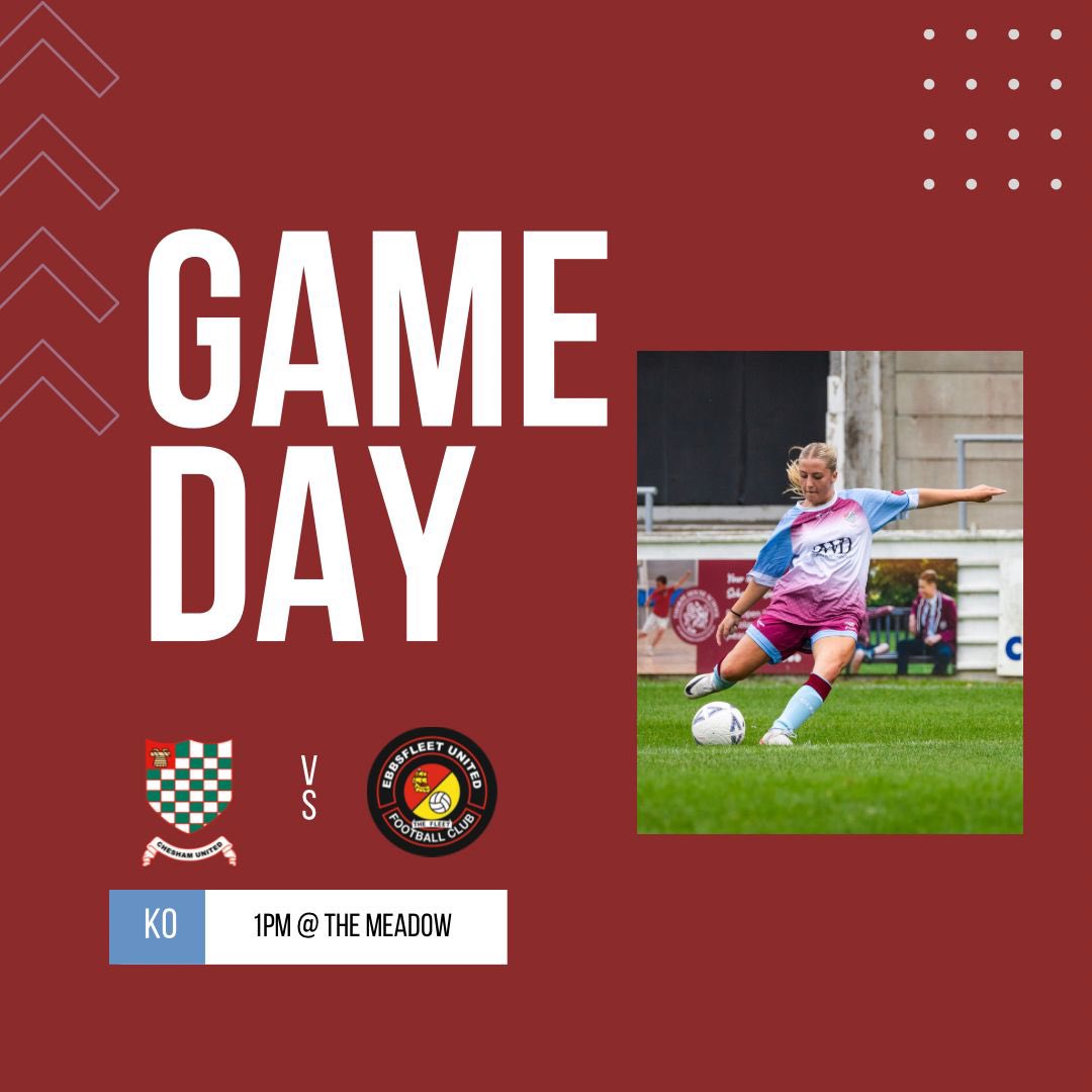 It’s game day! We’re in @FACupWomens 1st round action against <a href="/EbbsfleetWomen/">Ebbsfleet United Women</a>. 1:00 kick-off with entry through the <a href="/Chess_Suite/">The Chess Suite</a>. See you there!! #WomensFACup