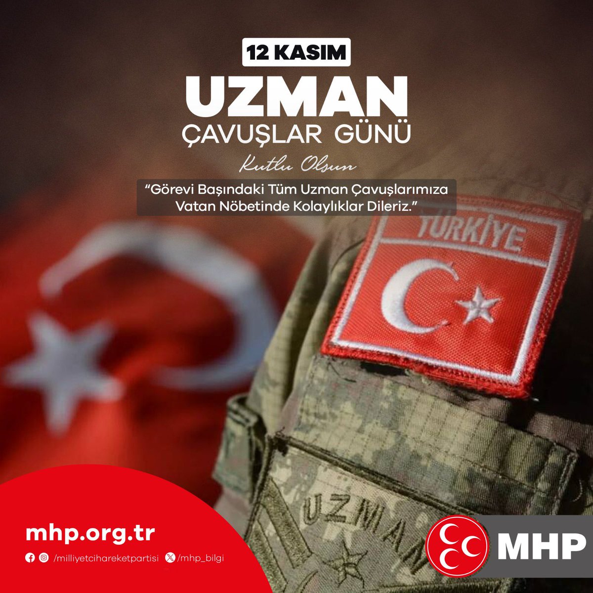 Avkthalilozturk's tweet photo. 12 Kasım #UzmanÇavuşlarGünü Kutlu Olsun ''Görevi Başındaki Tüm Uzman Çavuşlarımıza Vatan Nöbetinde Kolaylıklar Dileriz.''

Uzman çavuşlarımızın haklı taleplerinin destekçisiyiz. https://t.co/Pvyexr8gat
