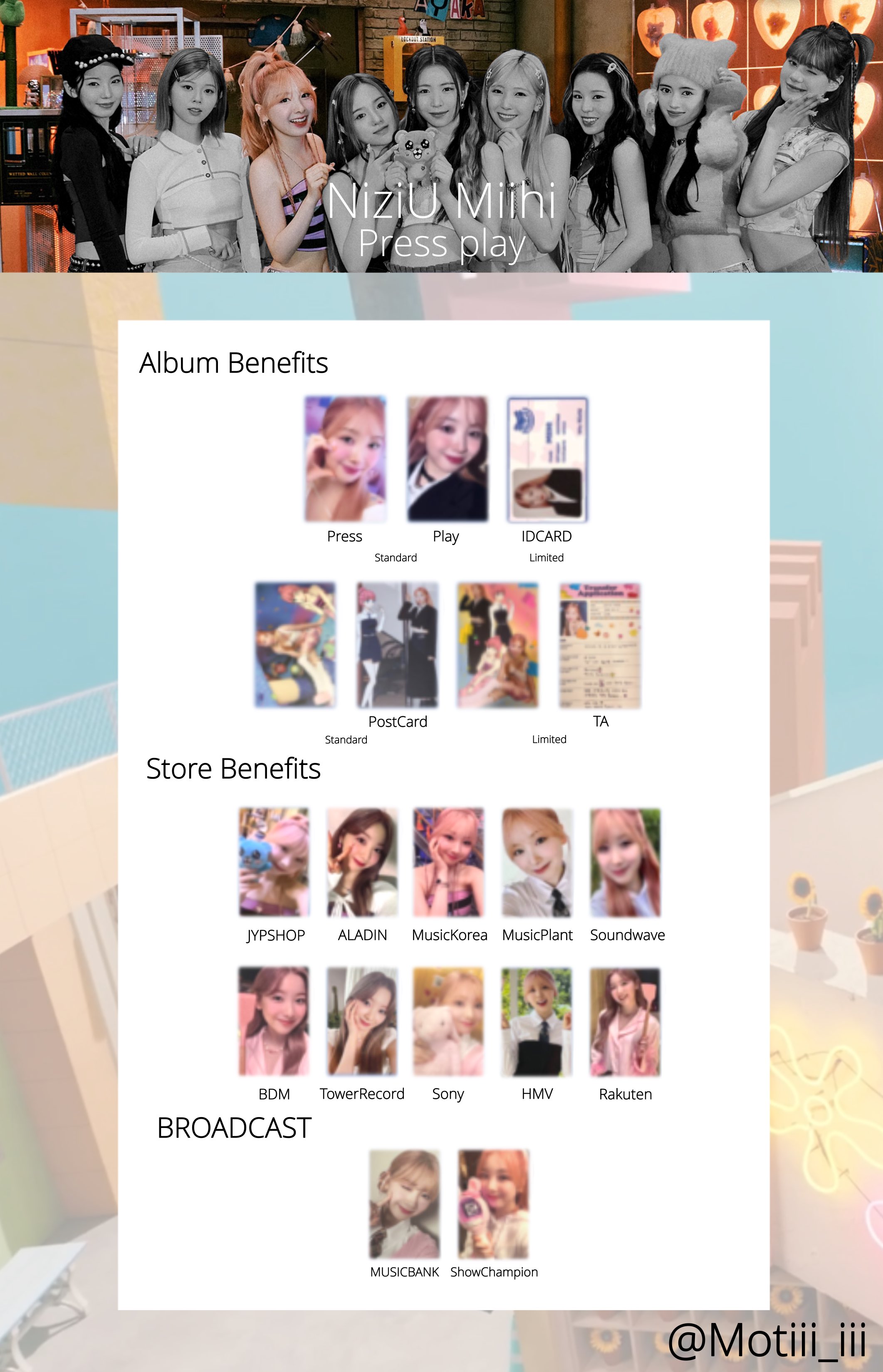 NiziU Press Play トレカ 100枚 NiziU COLLECT BOOK - Press