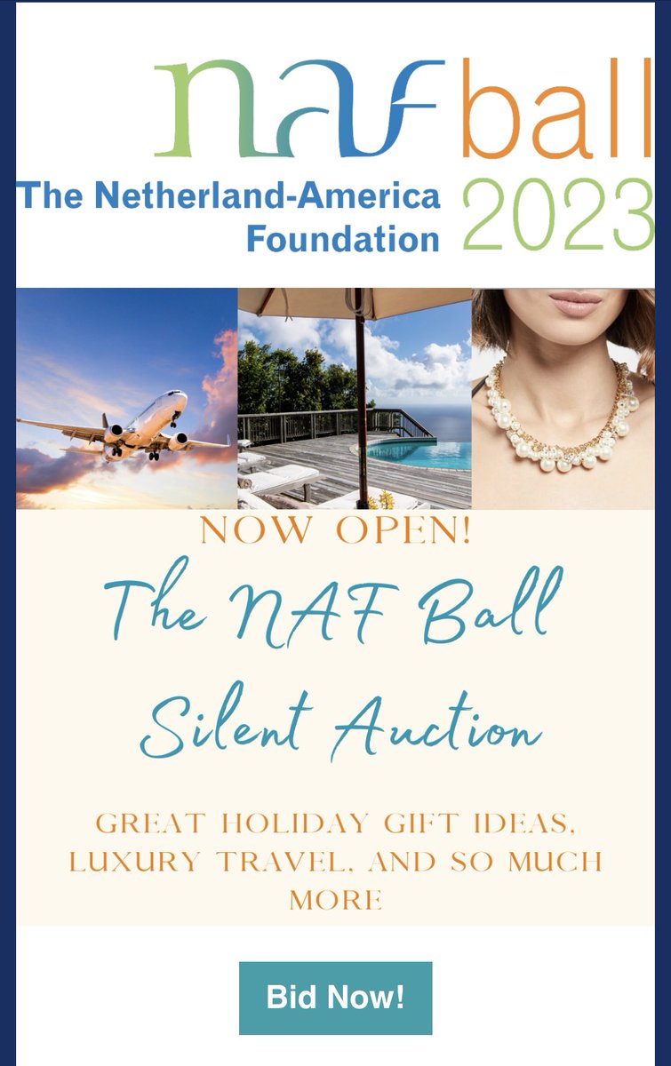 Participating in this wonderful event again this year! Silent auction is now open! #nheterlandsamerianfoundation #naf #exchangestudents #otazu #NYC #plazahotelny