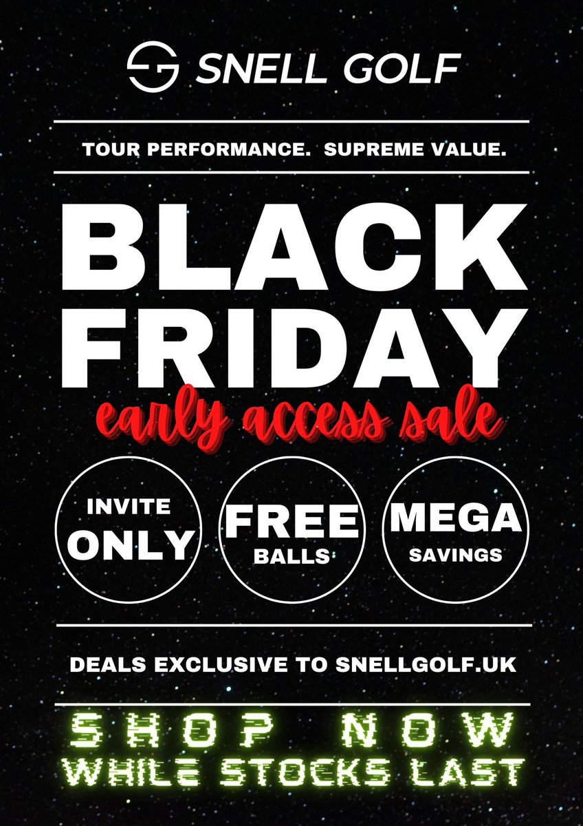 BLACK FRIDAY EARLY ACCESS. Shop now for free sleeves and mega savings on value packs. SnellGolf.uk/shop-1