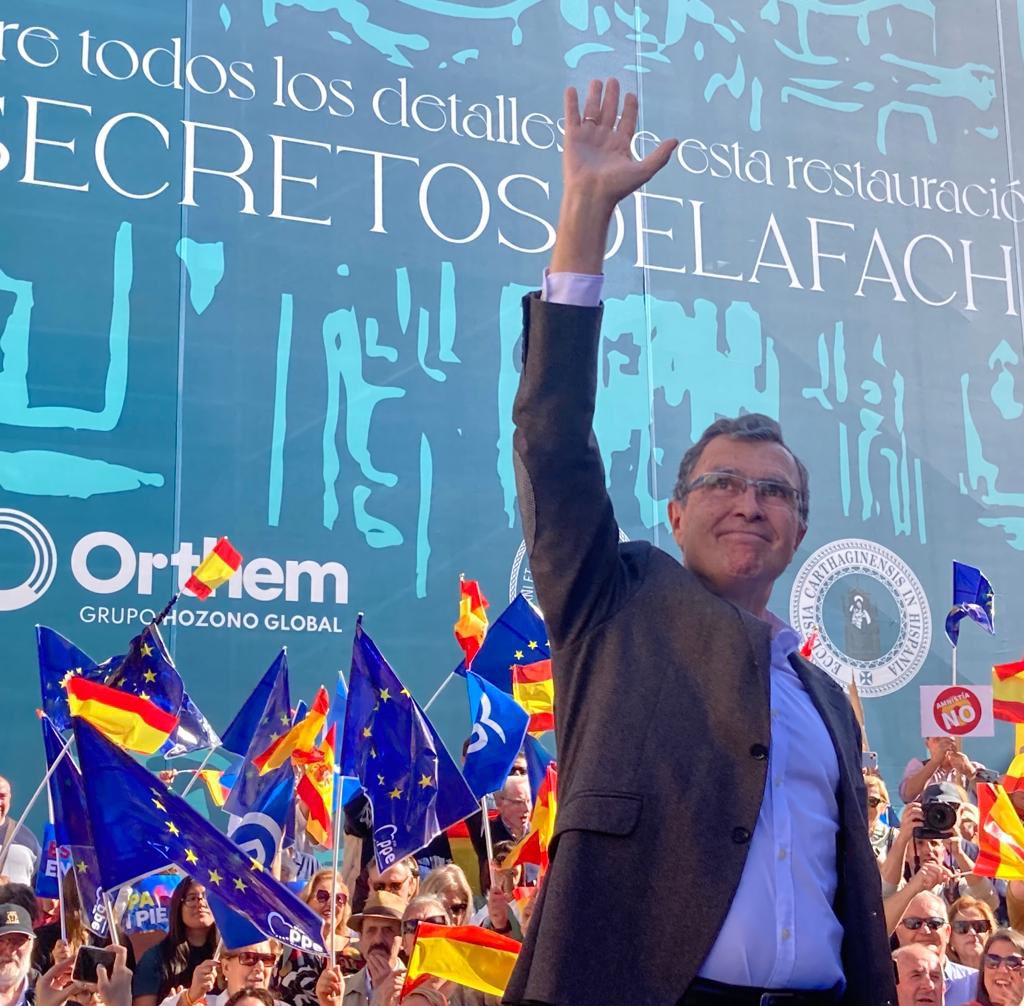 Ballesta_Murcia's tweet photo. Con coraje y determinación vamos a defender los valores y principios que articulan la convivencia del estado más antiguo de Europa, España. 

Tenemos la obligación de devolver a los españoles la convicción de que somos parte de una gran nación.

#NoALaAmnistía https://t.co/6qBaKHRkBR