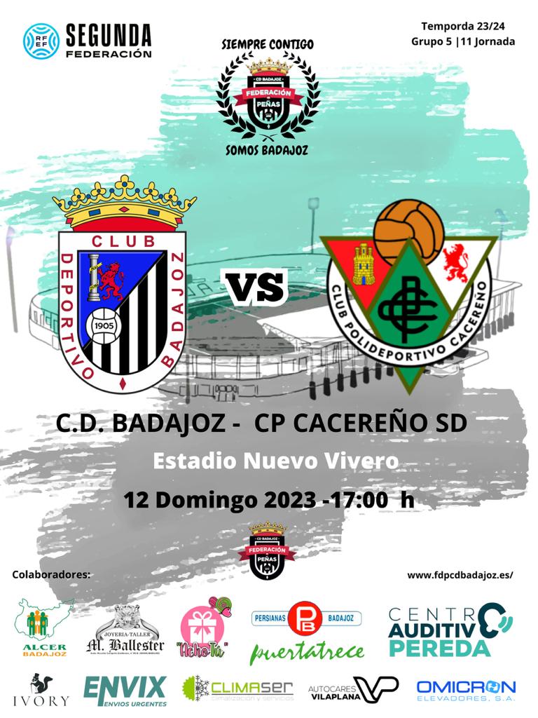 FdP_CDB's tweet photo. 🚨⚽ ᎻᎾᎽ ᎬᏕ ᎠłᎯ ᎠᎬ ᏰᎯᎠᎯ ⚽🚨

🕑 14:00 #FanZoneCDB
🔥 2x1 🍻 (Carballo👌🏼) 
🔥 BBQ 🥩😋 (@Cantueso👌🏼) 

🕔 17:00 🟢⚪⚫ DERBI CAPITAL🟢⚪⚫
@CDBadajoz ⚔️ @CPCacerenoSAD
🎟 Entradas en taquilla y online
En beneficio de @ela_extremadura

#AupaCDB ⚪⚫ #SiempreContigo https://t.co/UdApZYtgm4