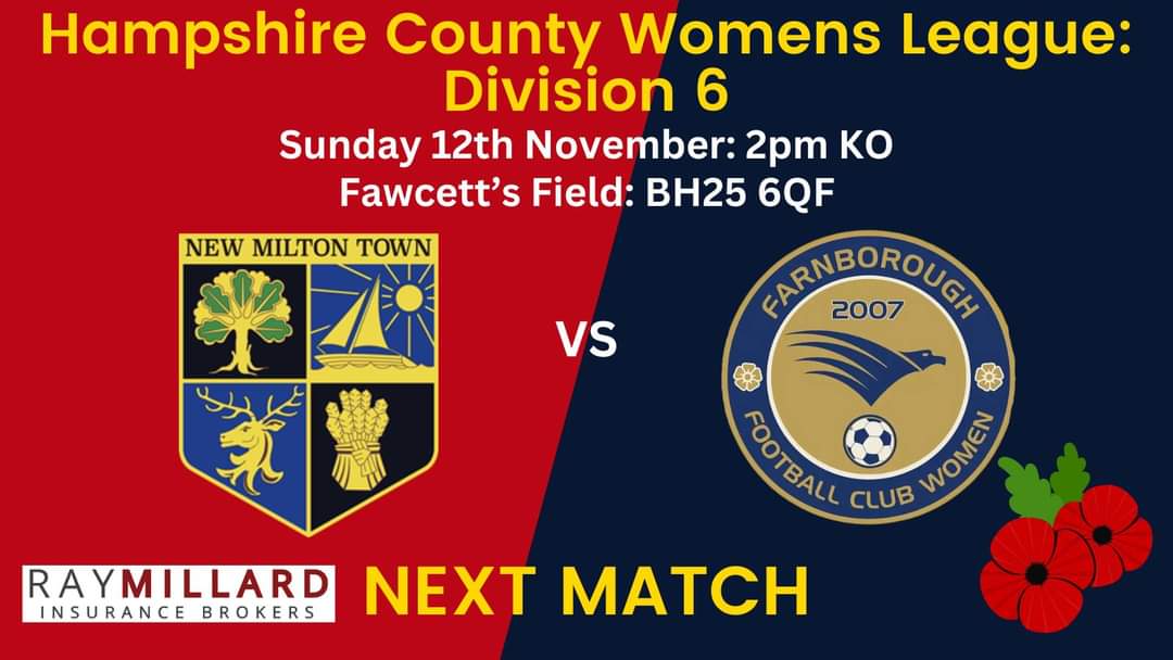 New Milton Town Women FC (@nmtladiesfc) on Twitter photo Unfortunately our Women's game v Farnborough is off today 😢
Surely dry weather is around the corner?!
<a href="/CountyWomens/">Hampshire County Womens Football League</a>
🔴🔵 #UpTheLinnets Unfortunately our Women's game v Farnborough is off today 😢
Surely dry weather is around the corner?!
<a href="/CountyWomens/">Hampshire County Womens Football League</a>
🔴🔵 #UpTheLinnets