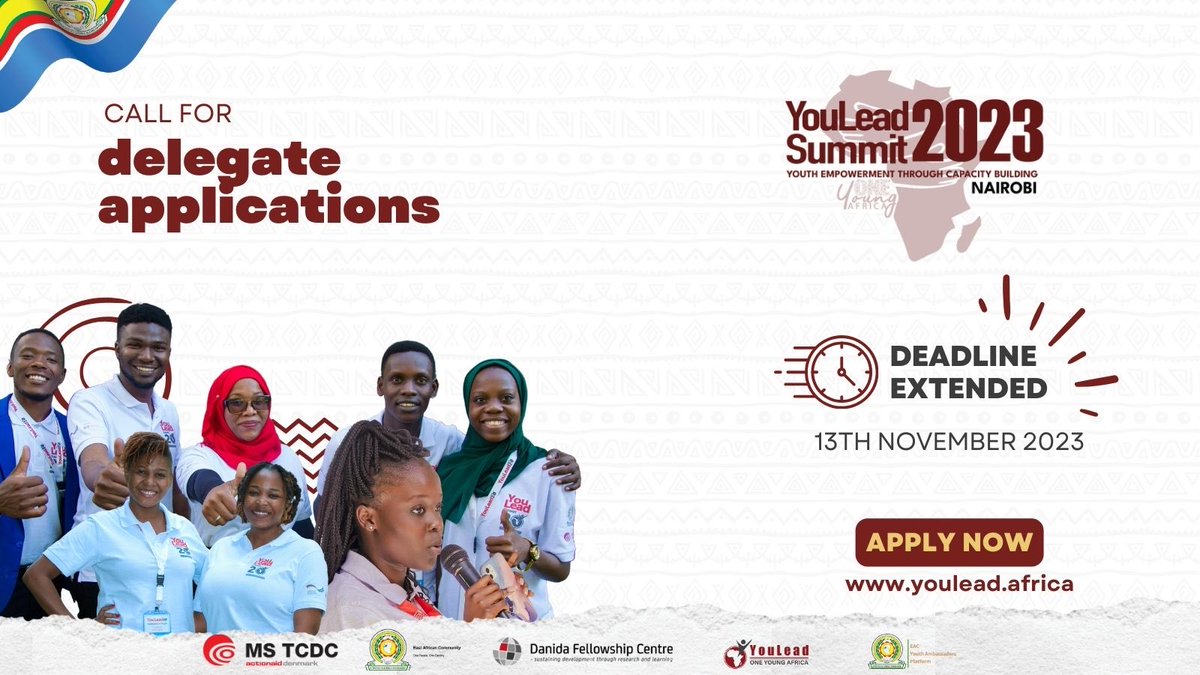 Hello like-minded ladies and gentlemen, are you passionate about youth empowerment and capacity building in your member states across the continent! And the globe. Tomorrow holds a deadline of submissions for the @OneYoungAfrica 2023 delegates applications Nairobi. #dontmiss out