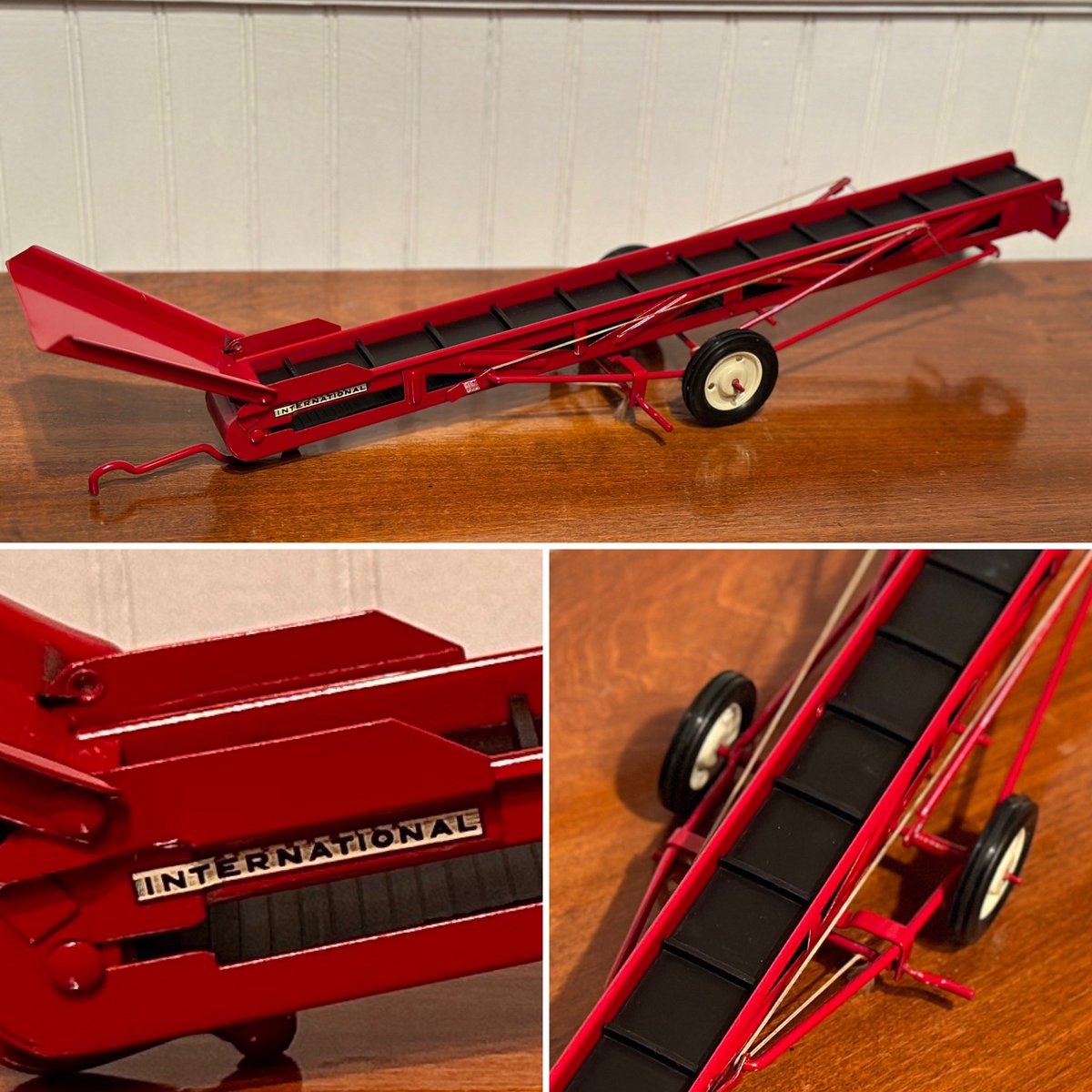 maxarmstrong's tweet photo. RESTORED…SUPERBLY. Smack dab in the middle of my Season of Thanksgiving this arrives. My farmer friend sent the IH toy elevator he played with as a kid…said he elevated popcorn kernels into a coffee can as a young man. #restored #artwork #regifted #thankful #speechless @Case_IH https://t.co/YvmXmEsiez