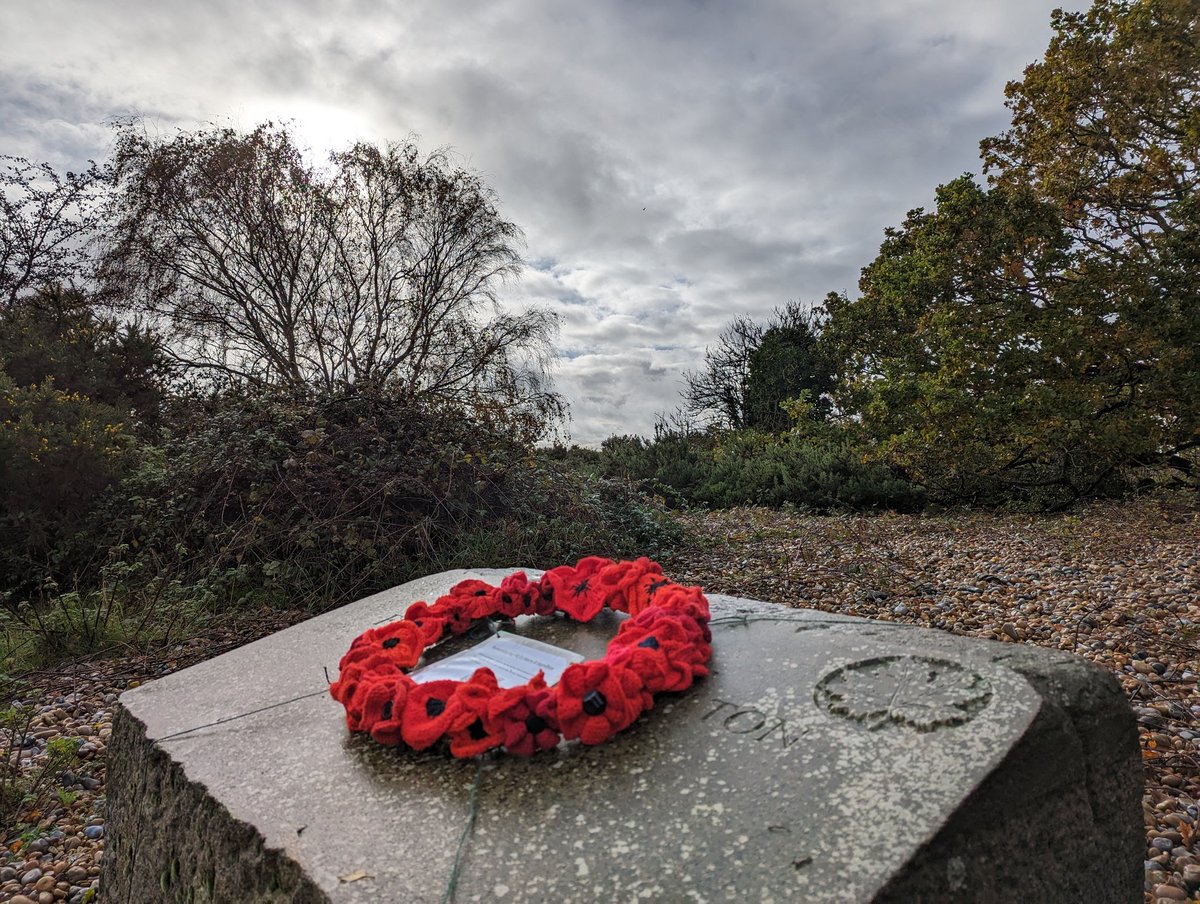 Remembering Flight Lieutenant Harry Hamilton who died on 29th August 1940 when the Hurricane he was flying crashed near the ruins of Camber Castle. His story here - rye.sussexwildlifetrust.org.uk/nature-reserve… Poppy wreath created by Rye Harbour Nature Reserve Craft Group.