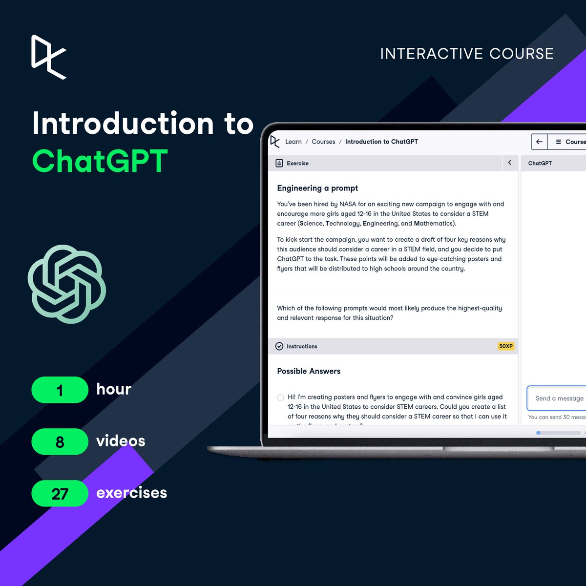 DataCamp's tweet image. 🧵Master the fundamentals of Artificial Intelligence on the final day of #FreeAccessWeek.

As the impact of data and AI grows in our professional and personal lives, ensuring you have the skills to leverage these technologies has never been more critical.