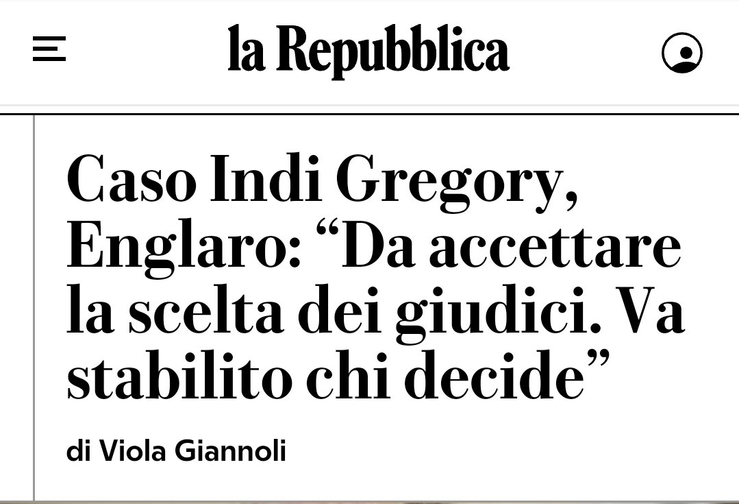 Non era il paladino del "per mia figlia decido io"? E adesso perché non si batte per lo stesso diritto ai genitori di Indi? E con lui i suoi supporter politici e mediatici? Dimostrazione che la "libertà di scelta" vale solo se la "scelta" è per la morte. Una truffa culturale.