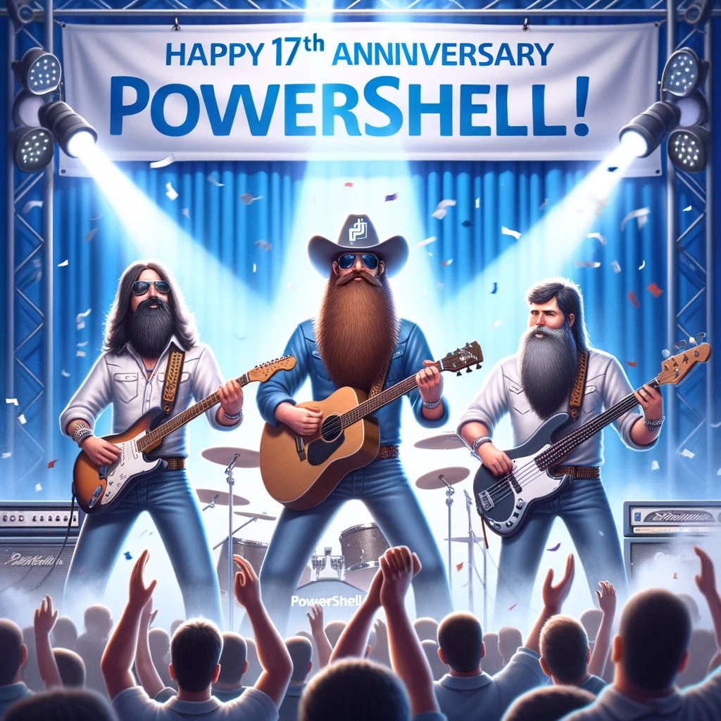 HeikoBrenn's tweet image. And the celebrations of the 17th anniversary of PowerShell continue...It‘s only PowerShell, but I like it…
#PowerShell #17PowerShell #PowerShellRockz #PowerShellAnniversary