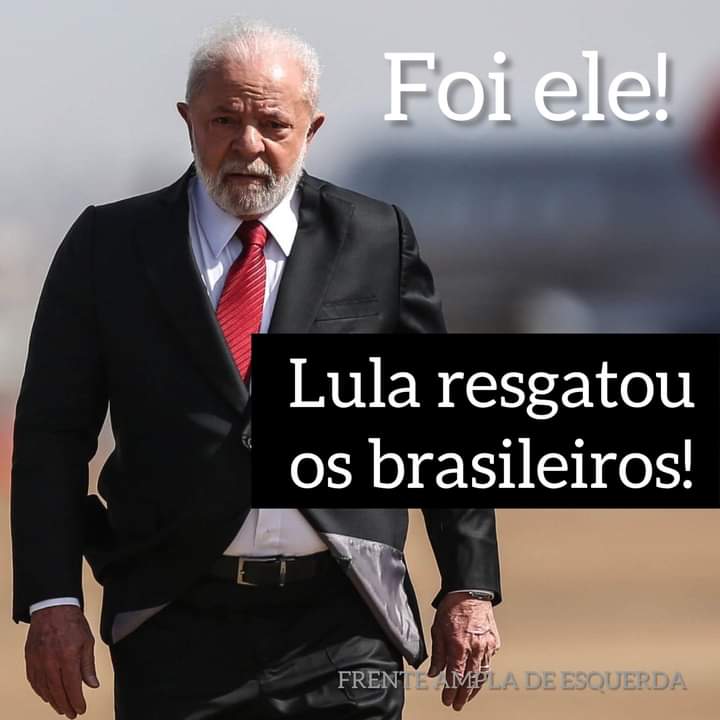 <a href="/FlavioDino/">Flávio Dino 🇧🇷</a> OBRIGADO LULA !!!!
LULA RESGATOU OS BRASILEIROS 
#LulaNobeldaPaz