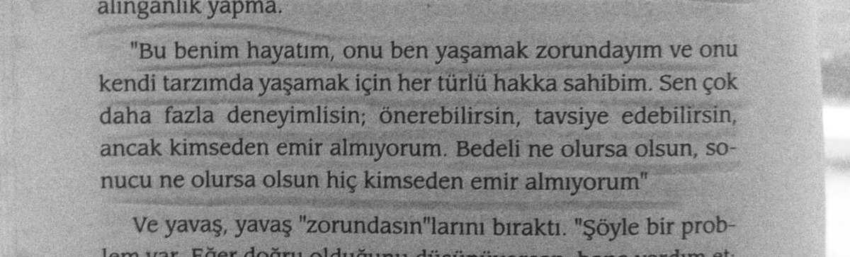 quamcogitas's tweet photo. "Bu benim hayatım, onu ben yaşamak zorundayım ve onu kendi tarzımda yaşamak için her türlü hakka sahibim — önerebilirsin, tavsiye edebilirsin, ancak kimseden emir almıyorum. Bedeli ne olursa olsun, sonucu ne olursa olsun hiç kimseden emir almıyorum." https://t.co/WaykvDiNcl