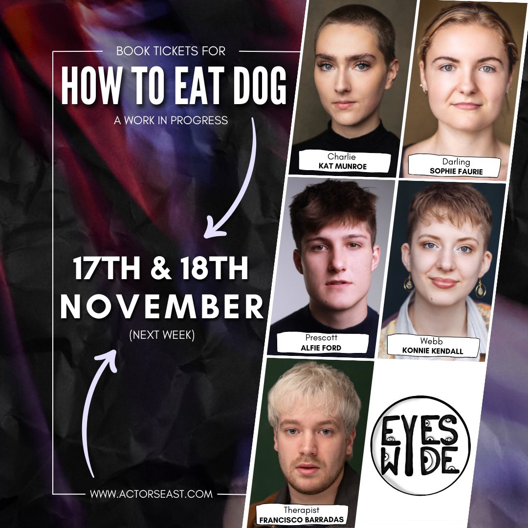 EyesWide__'s tweet photo. ⭐️CAST AND CREATIVE ANNOUNCEMENT⭐️
meet the incredible cast and creative team behind How to Eat Dog ❤️‍🔥 we are all so excited to begin our R&amp;D week tomorrow ‼️
still time to get your tickets to see our work in progress sharing next week ↘️↘️
https://t.co/oZJMhNUF7X https://t.co/gLRpzHAypI