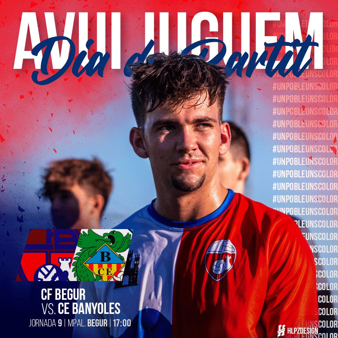 Aquesta tarda a les 17:00h  ens visita un històric com el Banyoles al municipal! No t'ho perdis i vine a omplir el camp! 🔴🔴🔵⚽
#UnPobleUnEquip
