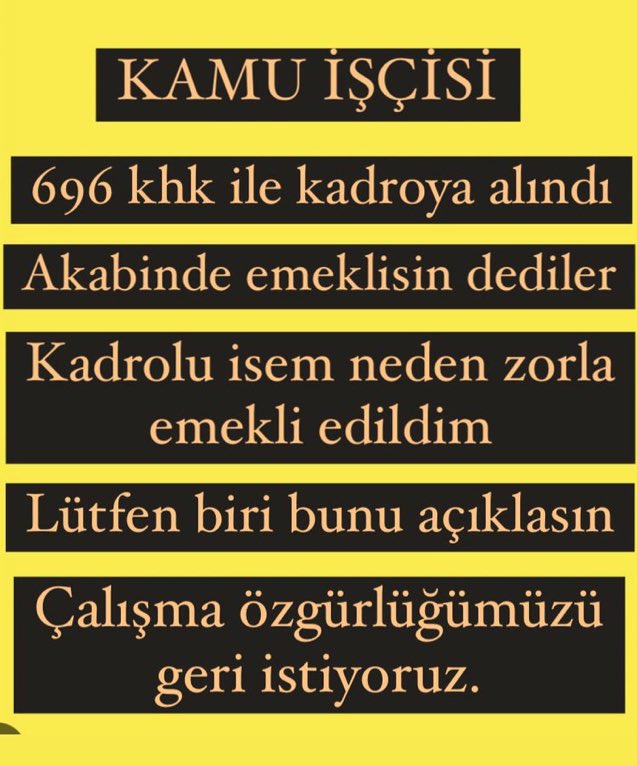 OzcanSems's tweet photo. @isikhanvedat
@vedatbilgn
@_cevdetyilmaz
@Mahi_Nur
@zyapicioglu
@ErbakanFatih
@melihguuner
@TBMMDilekceKom
@iscikardesligi 
@hasandogan
@csgbakanligi
@InsanHaklariDB
@KaramikSunay
@HakanToy06
2018-2023 ZORUNLU EMEKLİ MAĞDURLARI SESLENİYOR!!! #zorunluemekliyiduyunartık https://t.co/7xuvurJoPZ