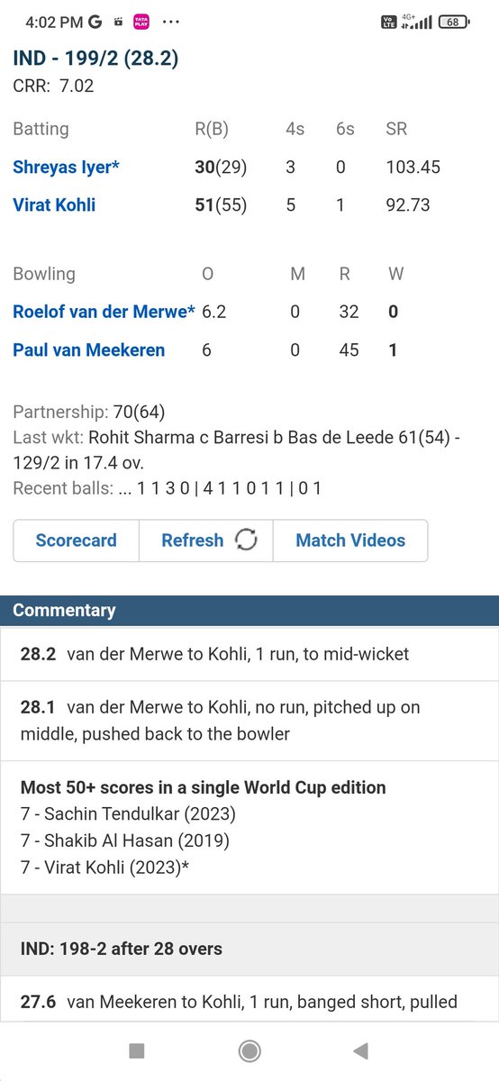 raj_hee_'s tweet photo. Is Sachin Tendulkar play in this work cup edition? 🤣 just cricbuzz thought 
#INDvsNED https://t.co/ssjdzyNiHS