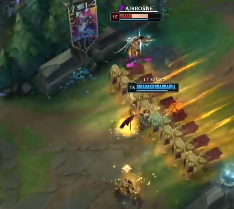 Shakarez's tweet photo. 2017: Ruler on Varus catches out Faker
2023: Faker catches out Ruler on Varus https://t.co/a3iP0IAEN4