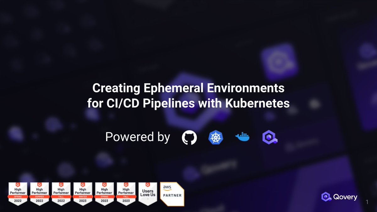 rophilogene's tweet photo. 👨🏫 Here are my slides from my last talk on creating Ephemeral Environments for CI/CD Pipelines with Kubernetes. You can also watch my talk on YouTube: https://t.co/d52ovnRuIf
Enjoy :)
#kubernetes #cicd #devops #qovery #ephemeralenvironments https://t.co/ZPclFyvlRa