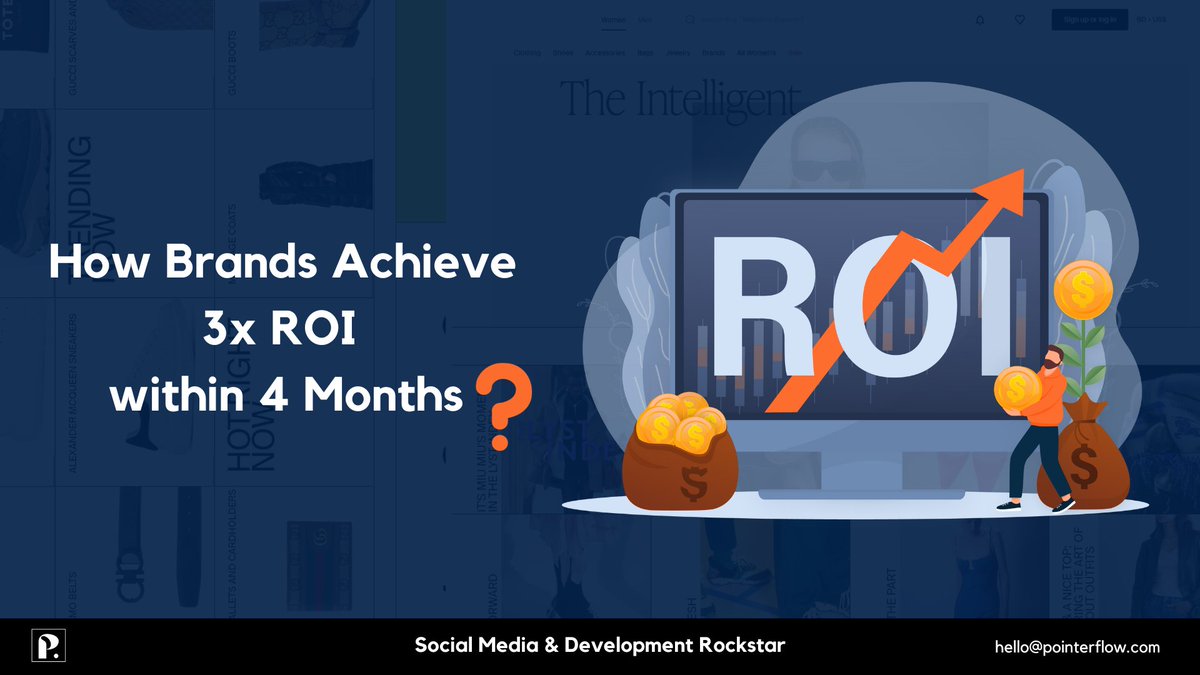 pointer_flow's tweet photo. Brands who are claiming they are making 3 to 6 times ROI, that's not meth &amp; we're no wizards. 💸

But we can give you 100 e-commerce names, who understand the value of personalized strategy and follow proper implementation. 🏆

#Growth https://t.co/0qlzZp1Llr