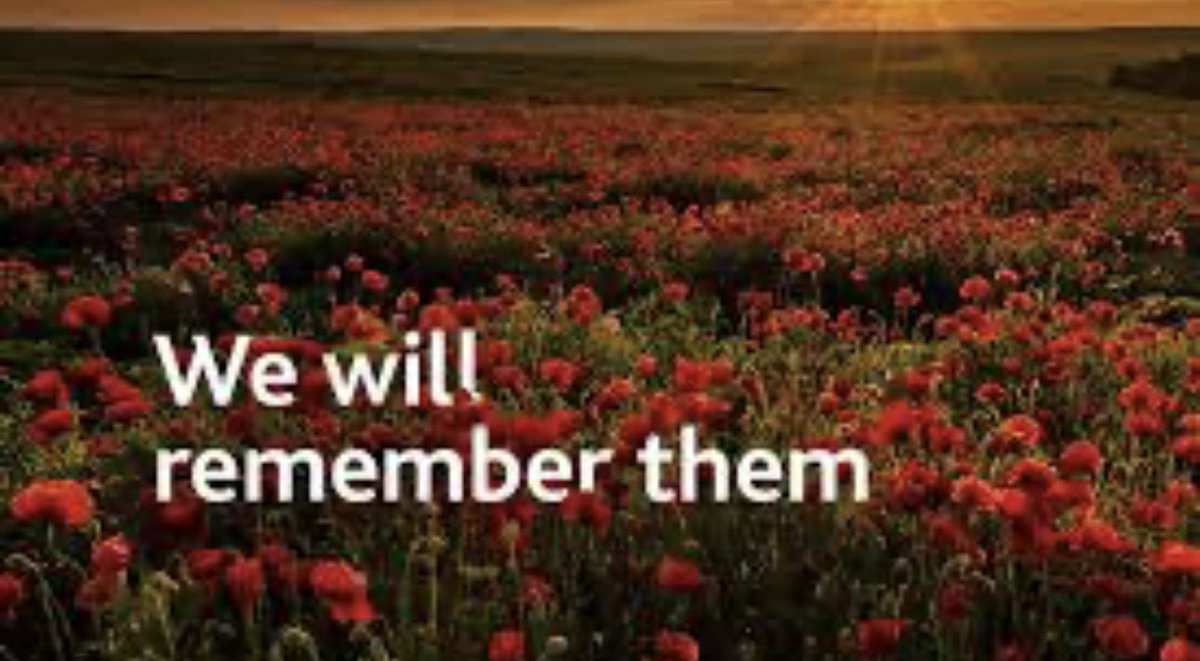 They shall grow not old, as we that are left grow old:

Age shall not weary them, nor the years condemn.

At the going down of the sun and in the morning

We will remember them.

#RememberanceSunday