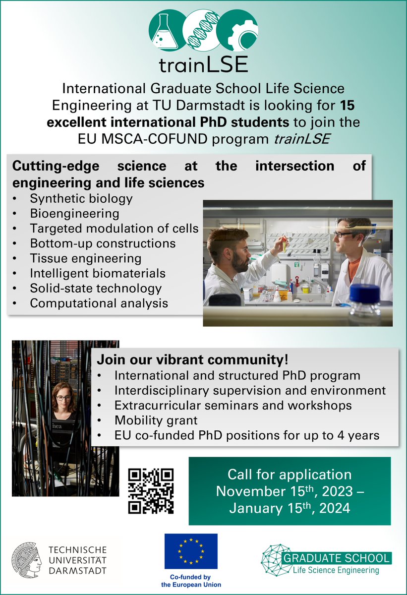 PhD positions available in Life Science Engineering, incl. in cutting edge drug discovery (e.g. see publications in NSMB and ACIE)

Nat Struct Mol Biol  (2023). doi.org/10.1038/s41594… and Angew. Chem. Int. Ed. 2023, e202309706. (onlinelibrary.wiley.com/doi/abs/10.100…)