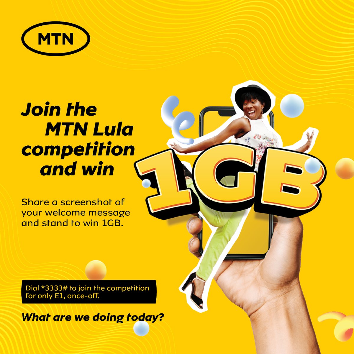 MTNEswatini's tweet image. Get ready to WIN big! 🏆 Share your screenshot and stand a chance to win a FREE 1GB data bundle with the #MakoyaNetwork.