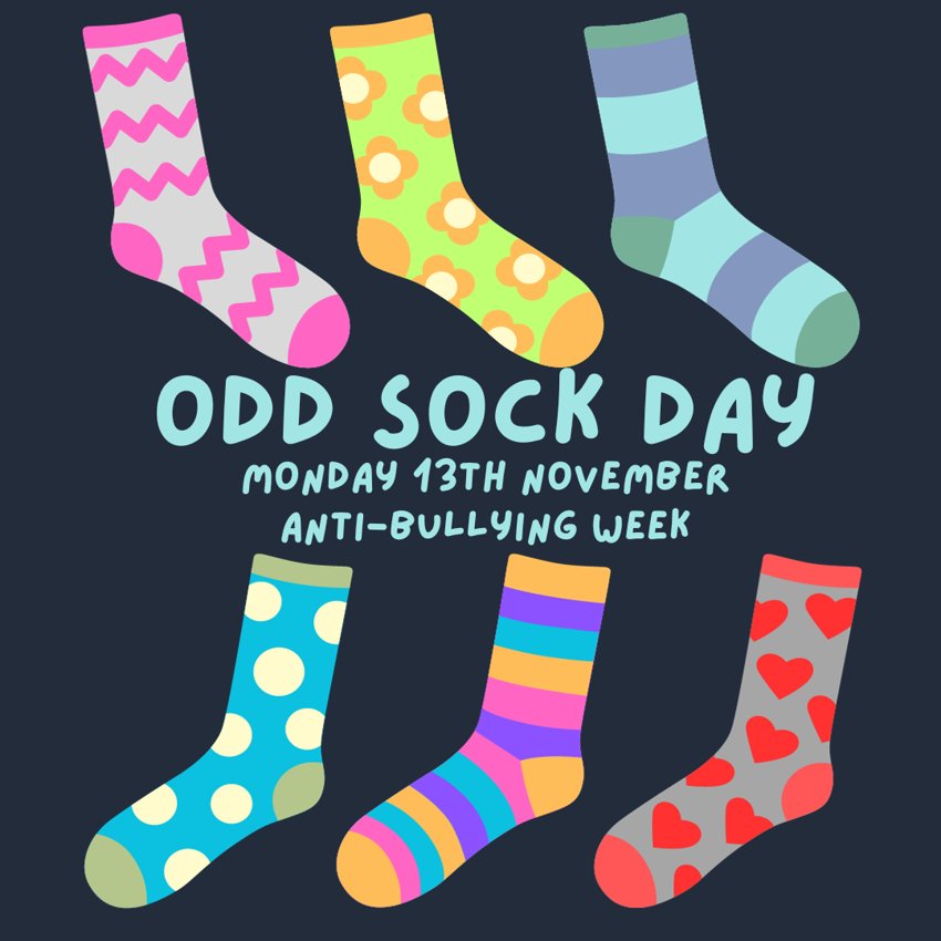 OlqopPrimary's tweet image. We hope all our families and community have had a wonderful weekend.
Don't forget your odd socks tomorrow for the beginning of Anti-Bullying week! 🧦

#celebratingdifference
#weareallunique
#createdtoflourish.