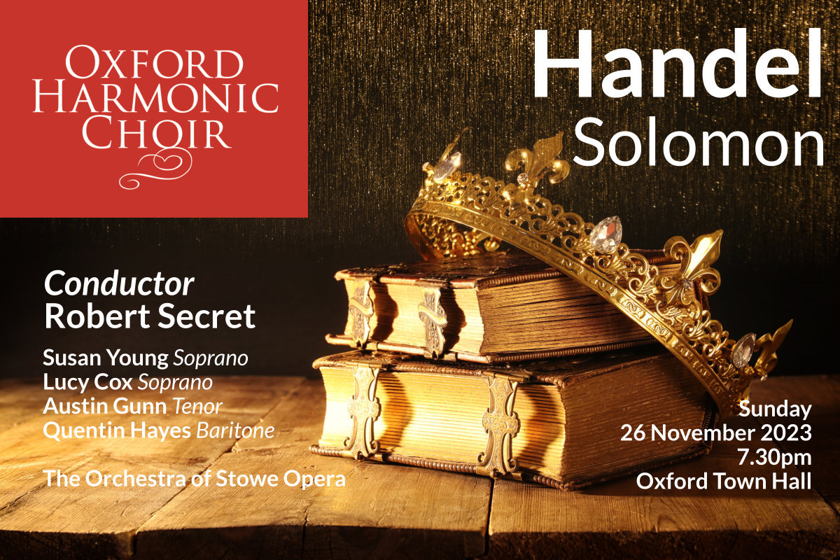 Join us on Sunday 26 November at 7.30pm in @OxfordTownHall for this rarely performed Handel masterpiece. Includes The Arrival of the Queen of Sheba and The Nightingale Chorus. Tickets on the door or from Tickets Oxford. ticketsoxford.com/events/handel-…