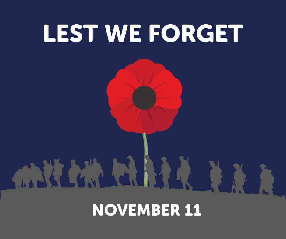 At the eleventh hour on the eleventh day of the eleventh month – we will remember them.

#lestweforget