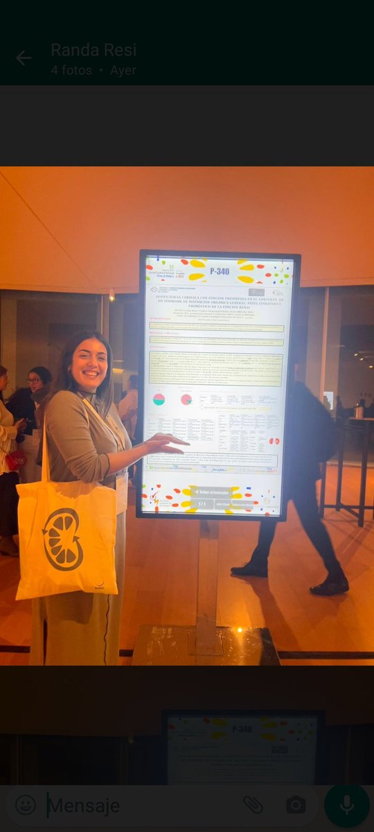 "Evolución de la función renal en los pacientes con insuficiencia cardiaca con FEVi preservada" trabajo realizado entre <a href="/NefroCHUO/">Nefrología Hospital Ourense</a> y Cardiología de nuestro centro, otro de los pósters presentados en #Senefro23 por <a href="/Randilinter/">Randa Laajami</a> nuestra R3. #cardiorrenal #CKD