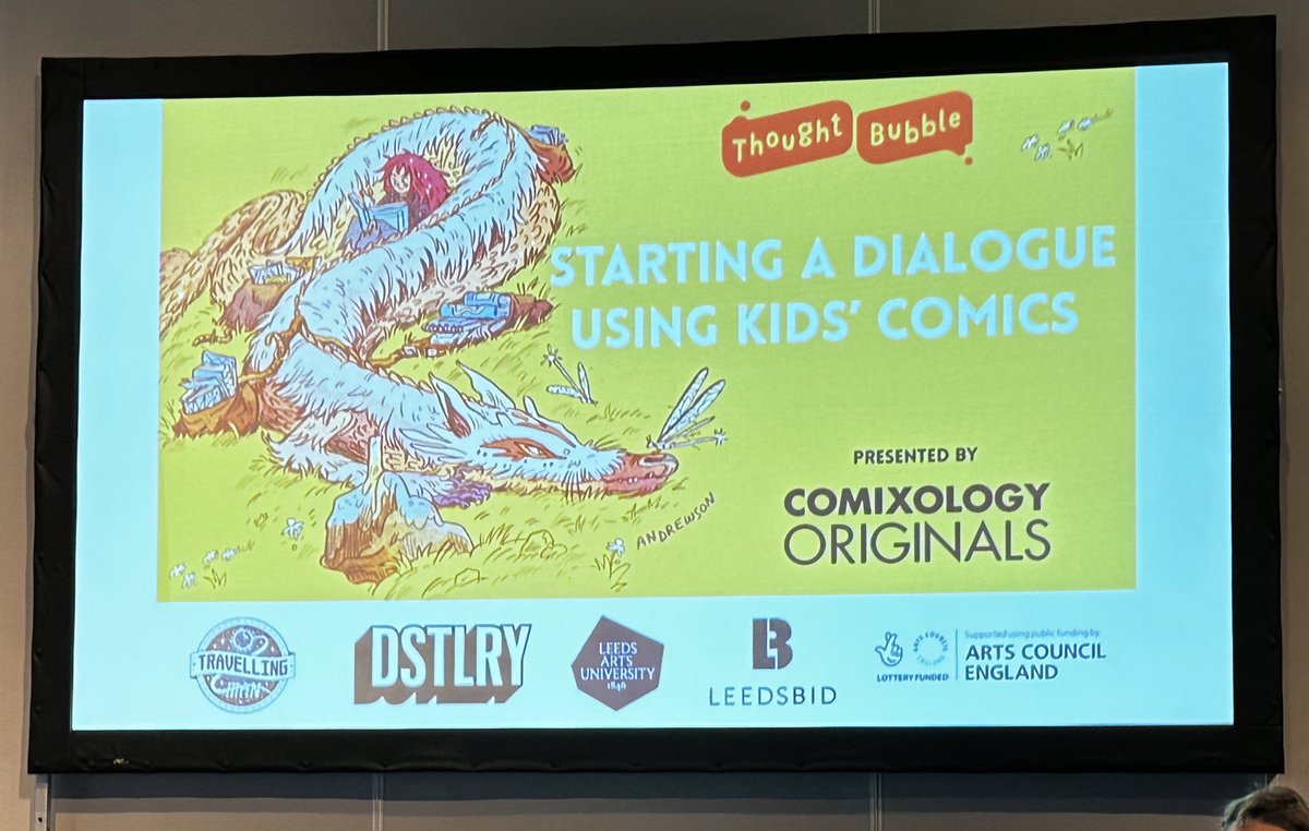 OctoberJonesCo's tweet photo. The panel of all panels at @ThoughtBubbleUK
Kids. Comics. Important Conversations w/ @EmmaIllustrate @DapsDraws @shazleenmkhan @MollyOstertag
✨🖤✨ https://t.co/gBulzEcQAp