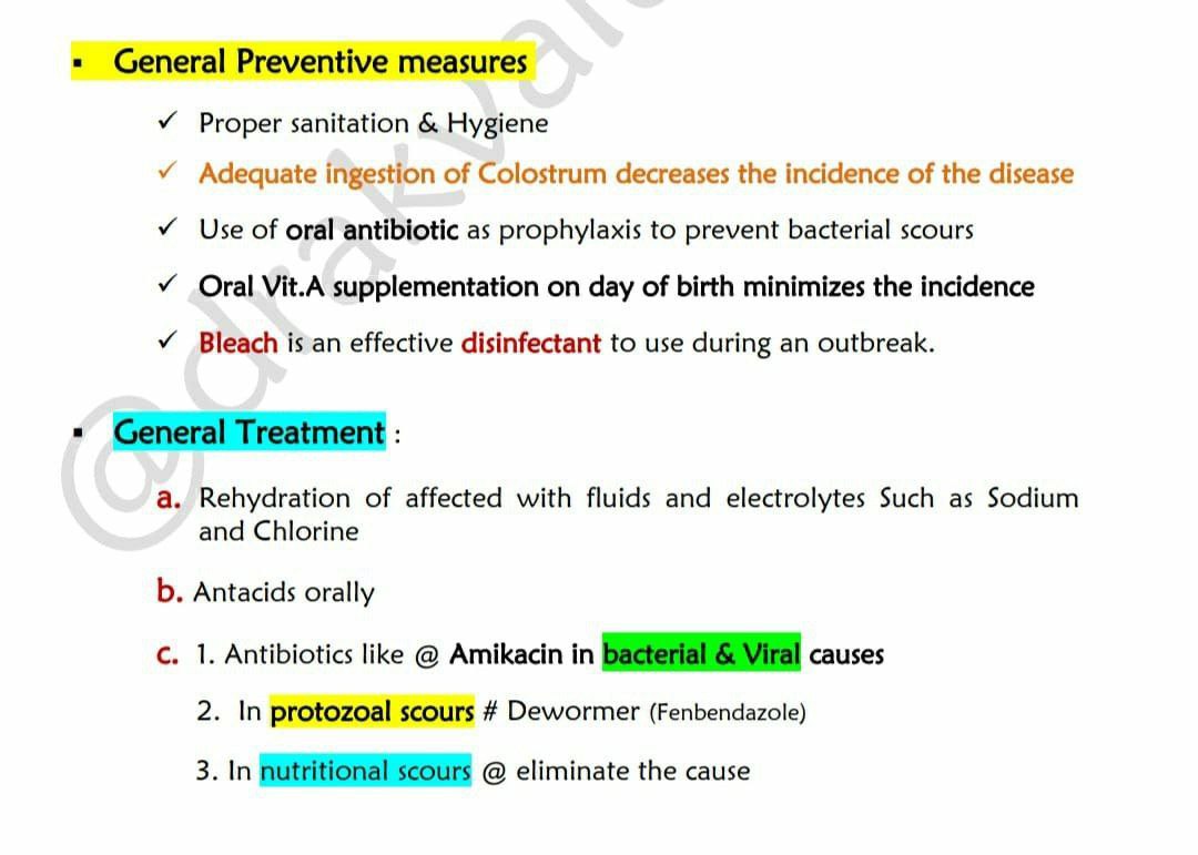 💥 Scours (At 0 - 30 days age) 📔
📌Causes/ Prevention/ Treatment
'For Vetmedicine Students Learning'
#VET #scour #lambs #calf #DVM
➡Click On Image & Read👇