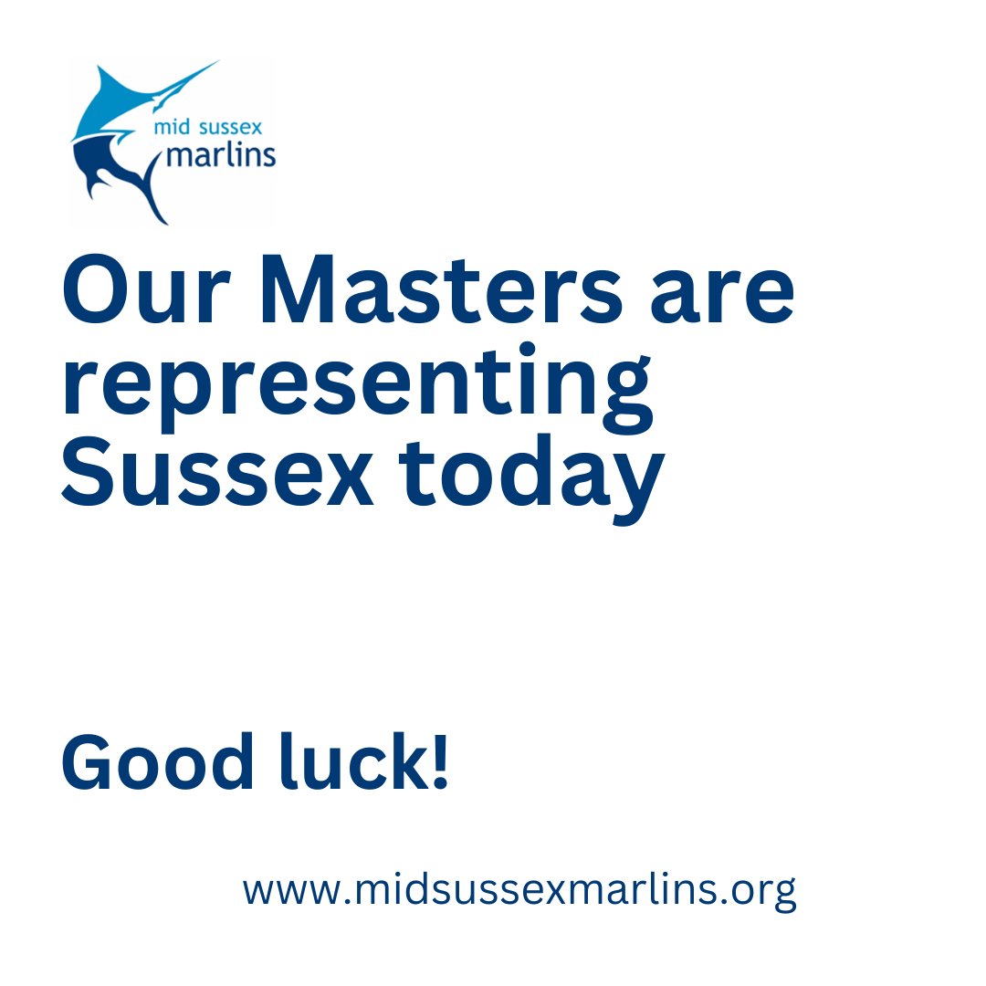 MSMswim's tweet photo. Good luck to our Masters swimmers Rachael, Ann, Alison and Steve that are representing @sussexasa in the Inter Counties meet at the London Aquatic Centre today.
Swim fast and have fun! πββοΈπͺ
#Masters #MastersSwimming #Swimming #SussexSwimming #TeamMarlins #MSMSwim https://t.co/GT2cpapClj