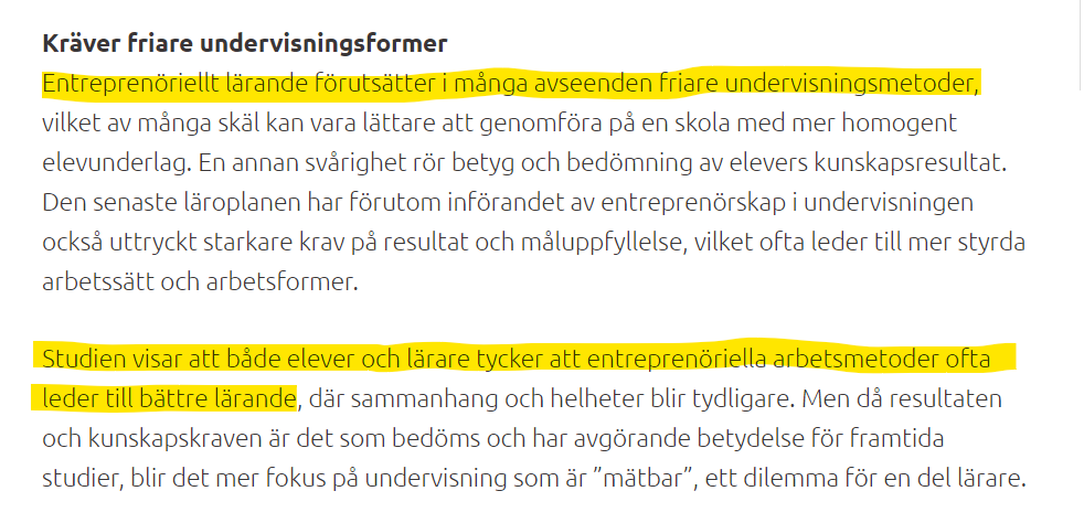 FMannerheim's tweet image. En avhandling från 2017. Idag vet vi att fria undervisningsmetoder INTE leder till bättre lärande. Tvärtom visar mängder av studier att lärarledda arbetsmetoder ger bättre resultat än elevstyrda.

Därför är det viktigt att man tänka till när nya elevcentrerade metoder poppar upp.