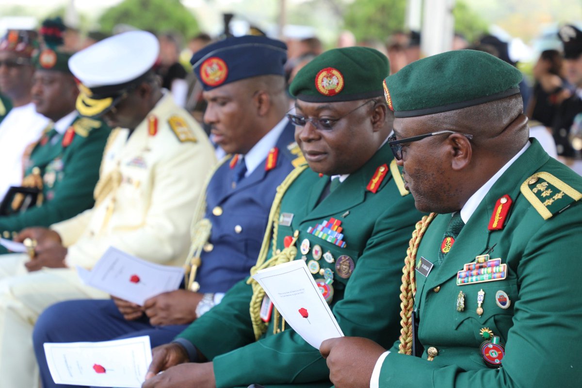 International partners & veterans joined the British High Commission to remember men and women from across the Commonwealth who died in service to their countries. Two minutes silence was followed by laying of wreathes at the Military Cemetery, Abuja #LestWeForget2023