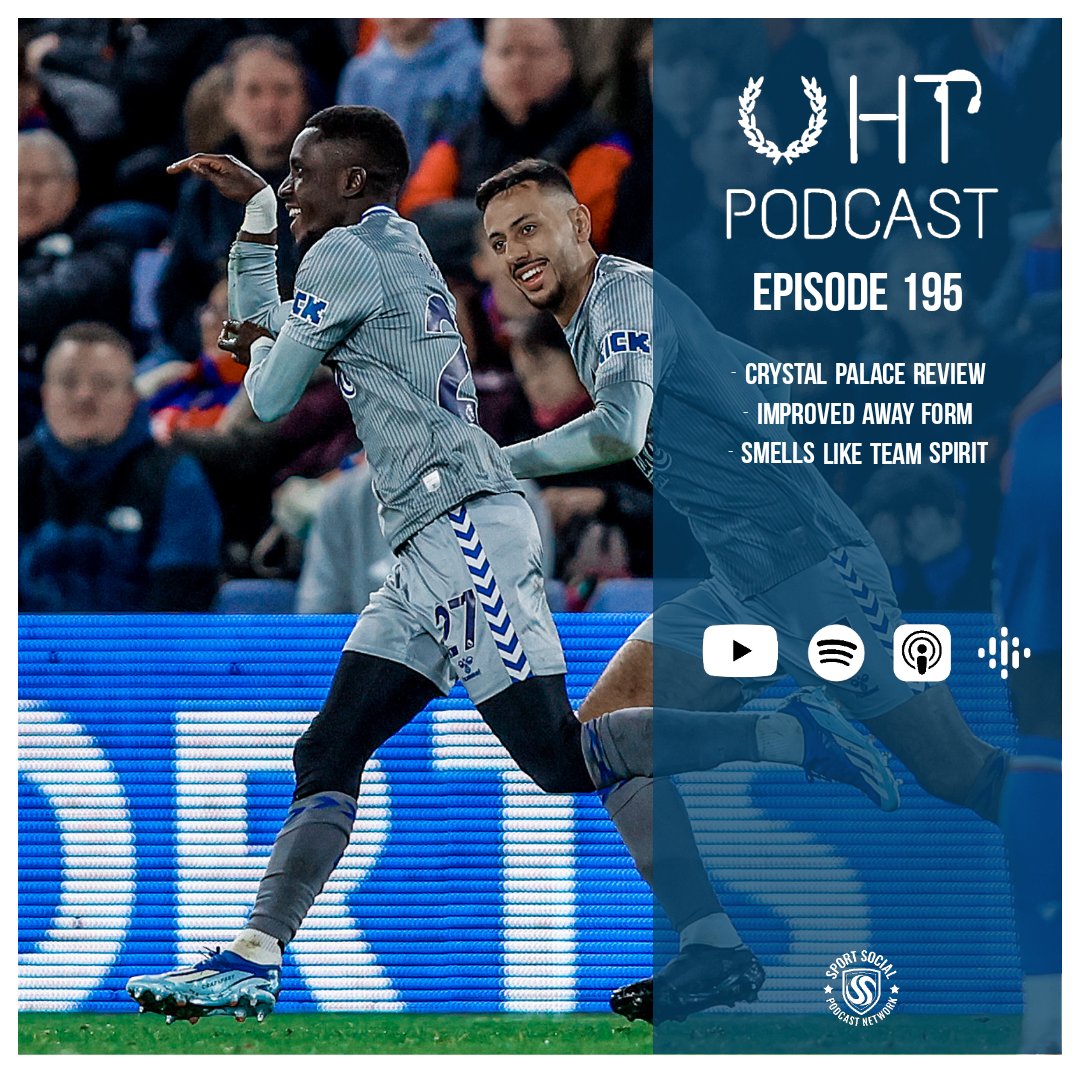 UHTPodcast's tweet photo. 🚨🚨 EPISODE 195 OUT NOW 🚨🚨

@Baines3, @LeePazzini, Pete and @JakeBall 

🔵 Crystal Palace Review
🔵 Improved Away Form
🔵 Smells Like Team Spirit

🔗 https://t.co/oZLnoDwkCC

#UHTPodcast #EFC #COYB #Everton https://t.co/voKmpH97O1